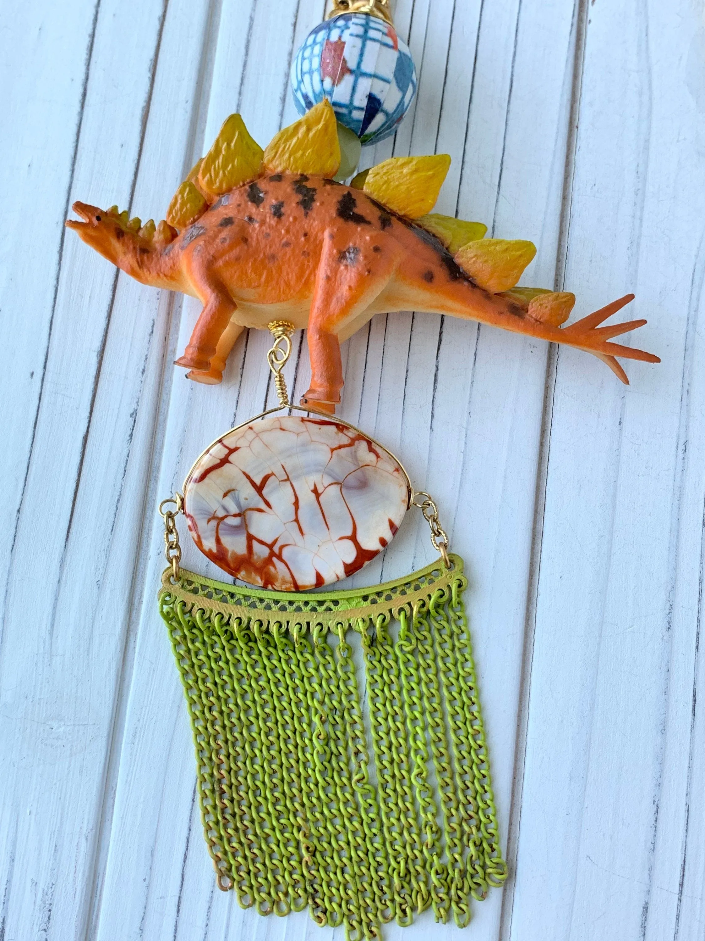 Megan the Stegosaurus Pendant Necklace