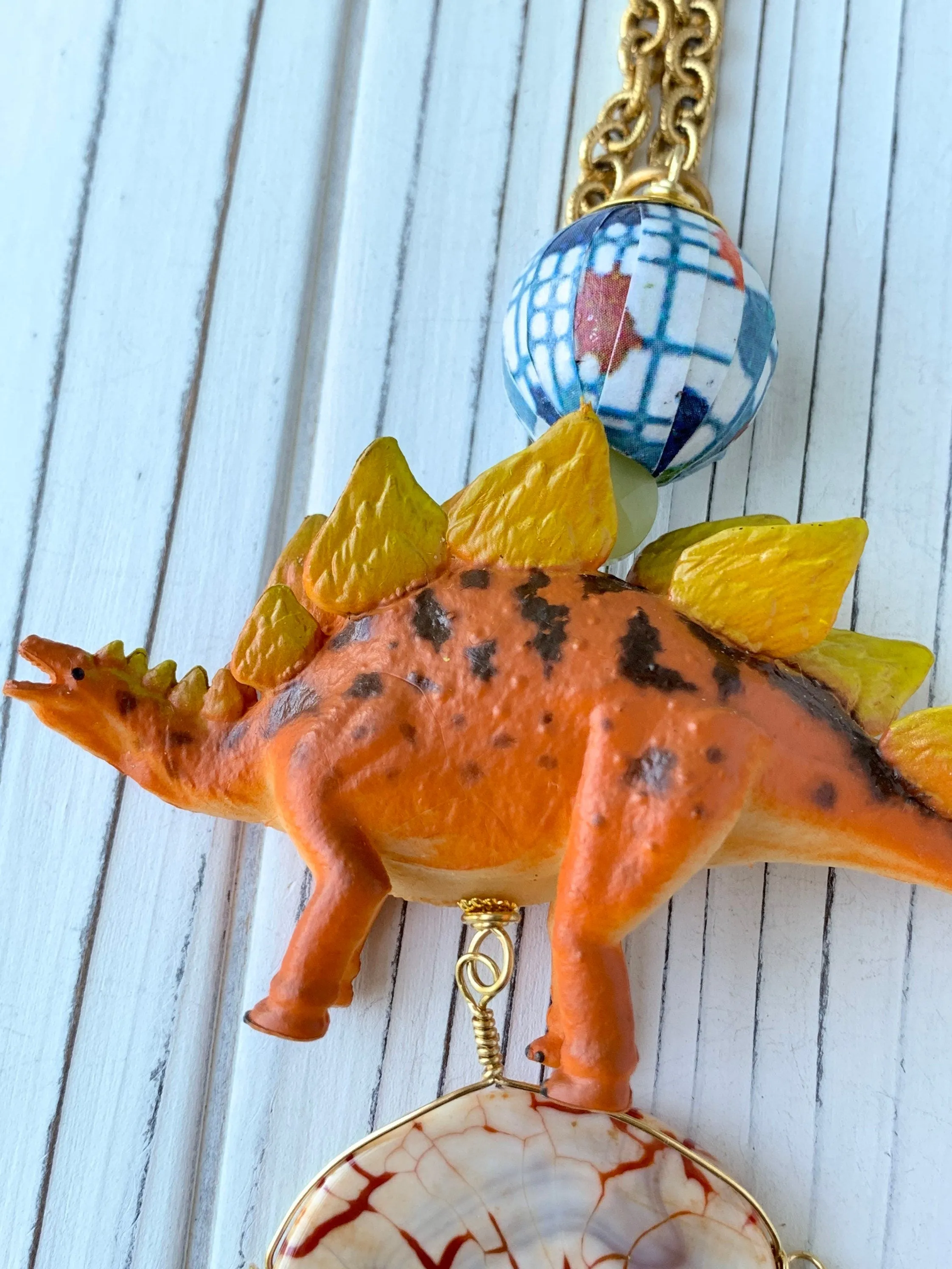 Megan the Stegosaurus Pendant Necklace