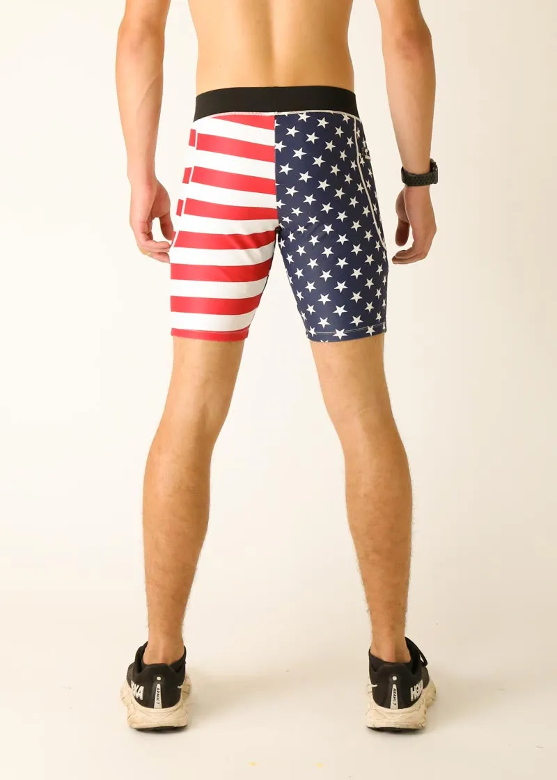 Men's USA 8" Half Tights