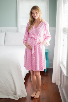 Molly Pink Dot Robe