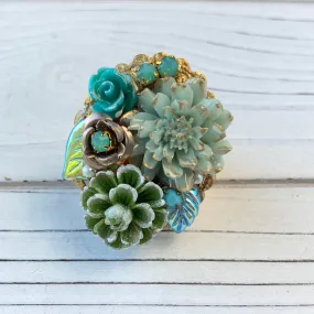 Morning Dew Mosaic Cocktail Ring