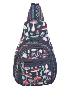 Mushroom Print Sling Bag