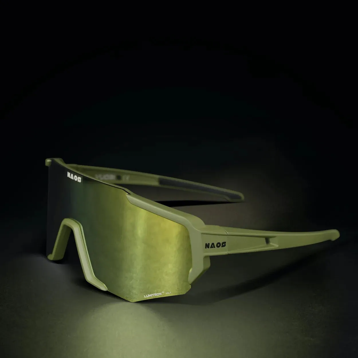 Naos | Vuori Sportbril | Matte Green / Green Gold