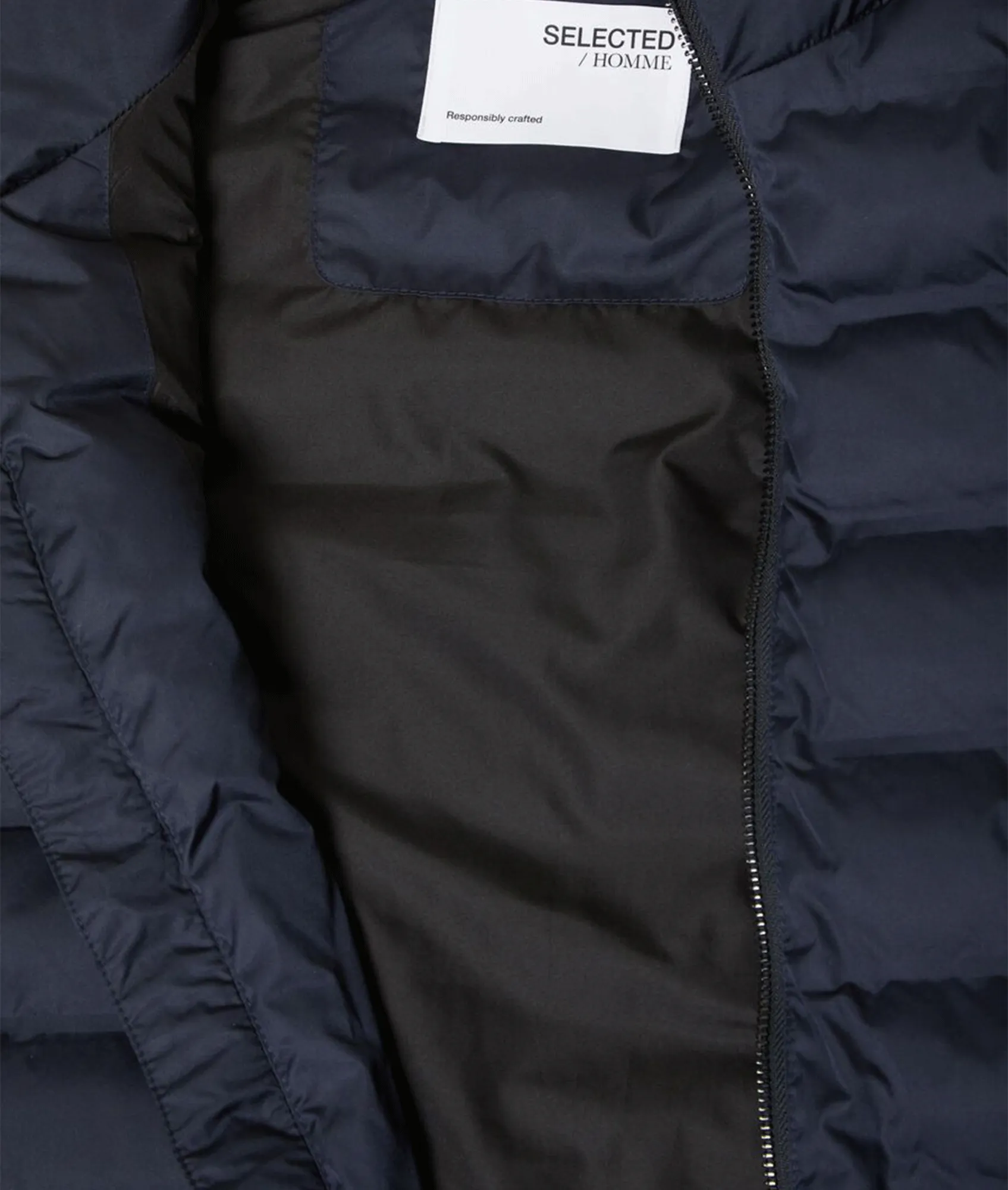 Padded Quilted Gilet - Navy