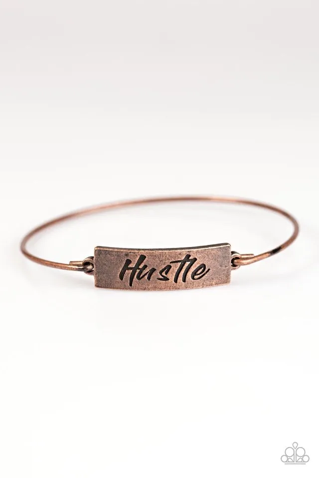 Paparazzi Accessories  - Hustle Hard #B249 - Copper Bracelet