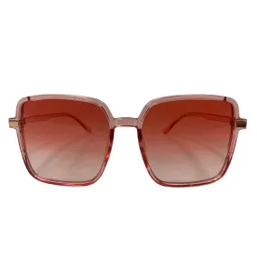 PINK OVERSIZED SQUARE VINTAGE STYLE 70s SUNGLASSES