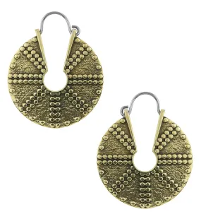 Pivot Brass Disk Hangers / Earrings