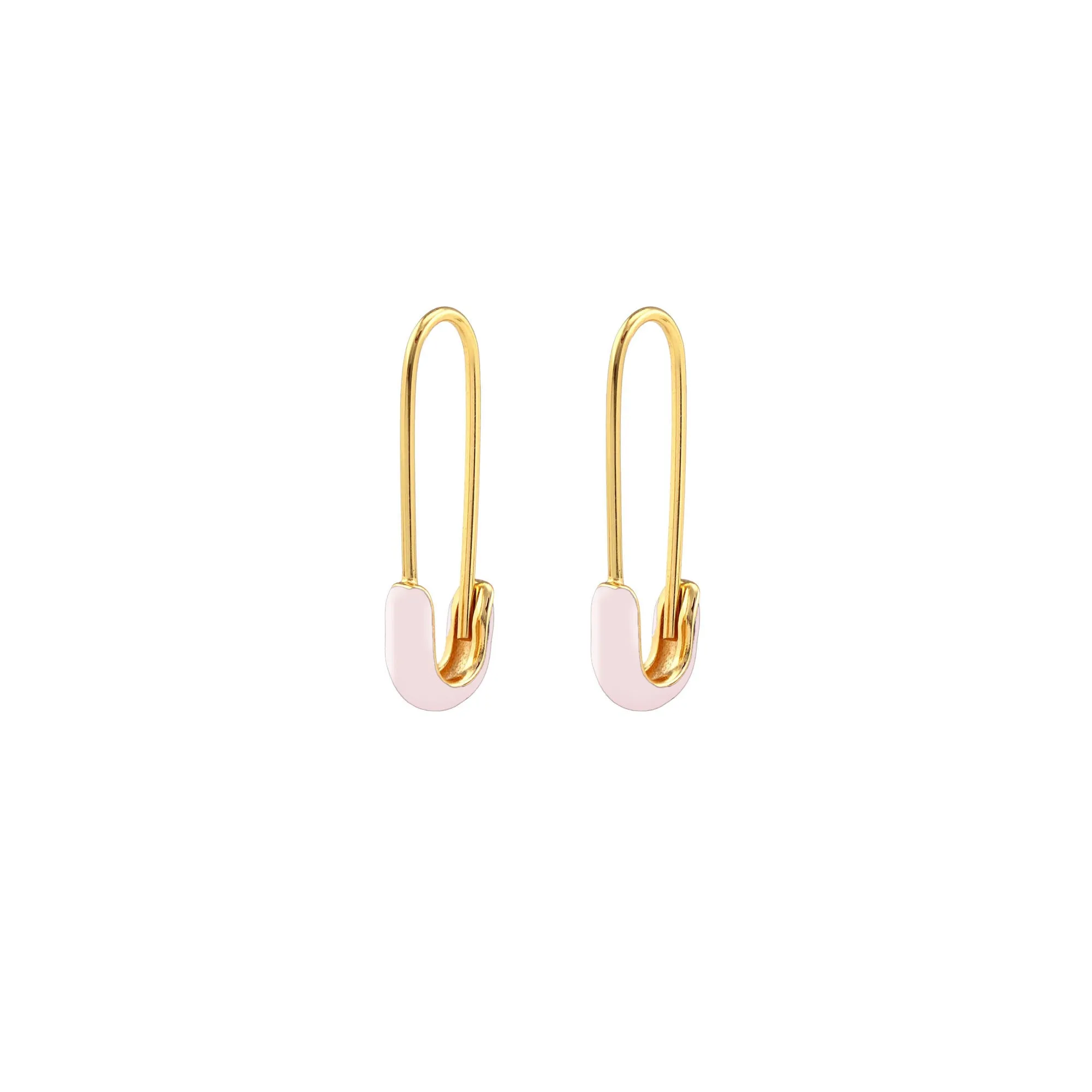 Safety Pin Enamel Earrings