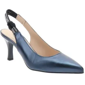 Scarpe da Donna NERO GIARDINI Art. E218342DE 201 decollete blu laminato Elegante