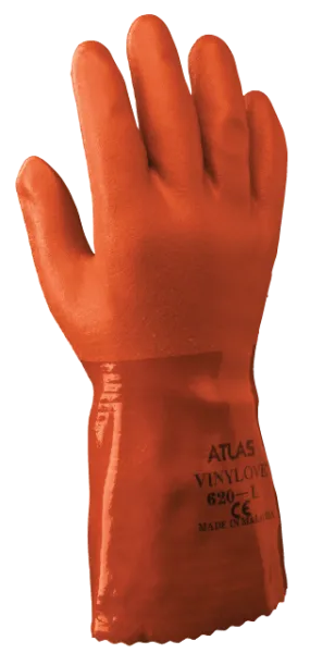 SHOWA® ATLAS® - 620 12" orange double dipped PVC (12 pairs)