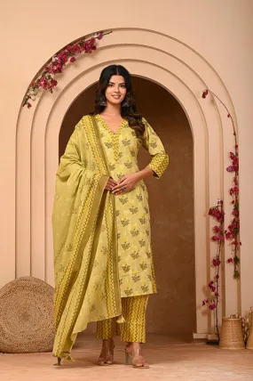 Straight Kurta Pant and Dupatta Set