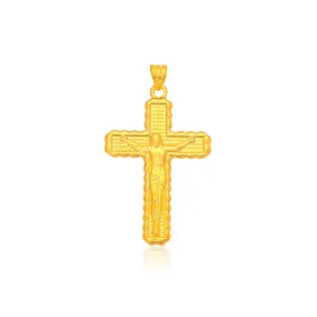 TAKA Jewellery 916 Gold Pendant Cross with Crucifix