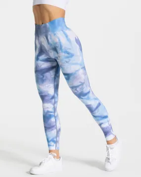 Tie Dye Scrunch Leggings "Ocean"