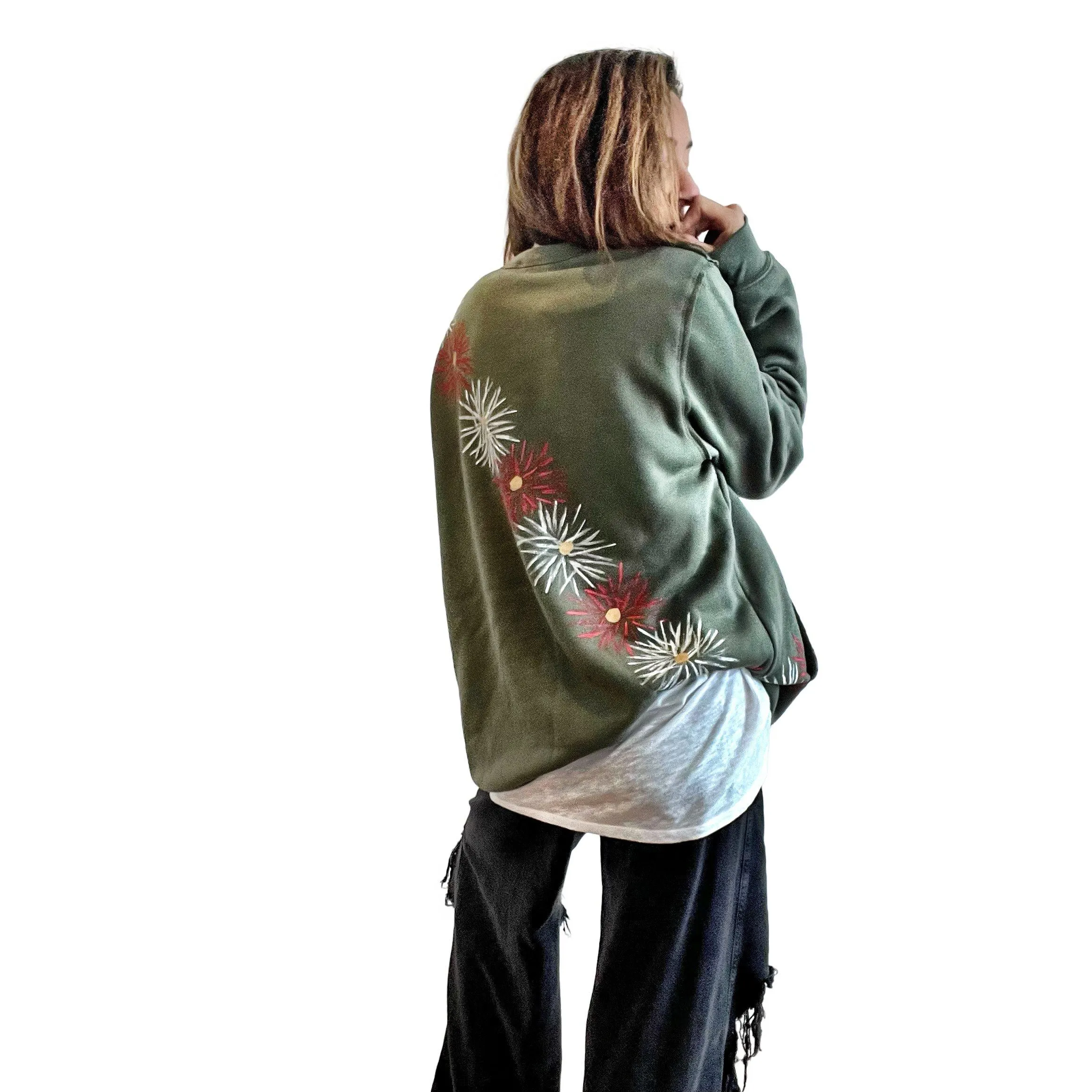 'TINSELED' PAINTED SWEATSHIRT