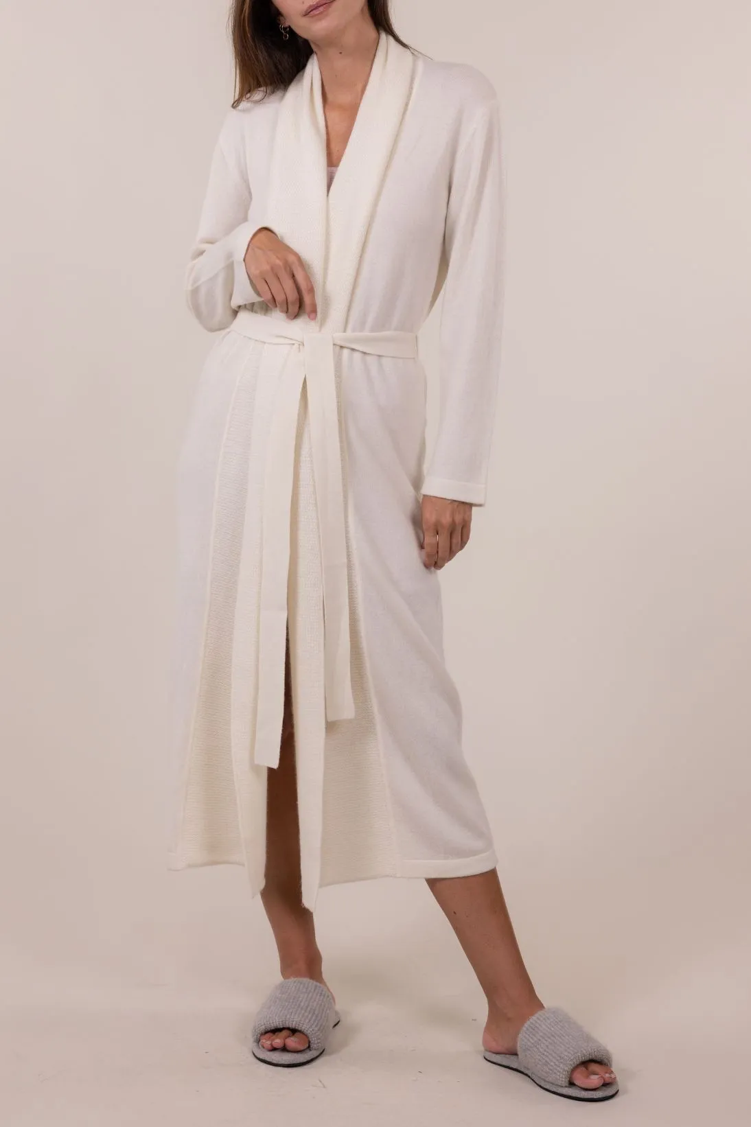 WAFFLE STITCH PLACKET ROBE